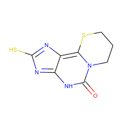 O=c1[nH]c2nc(S)nc-2c2n1CCCS2 ZINC000003644394