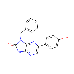 O=c1[nH]c2ncc(-c3ccc(O)cc3)nc2n1Cc1ccccc1 ZINC000082154972