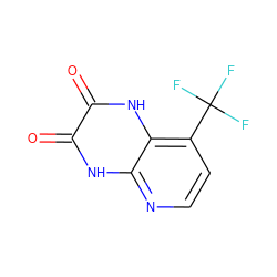 O=c1[nH]c2nccc(C(F)(F)F)c2[nH]c1=O ZINC000653857003