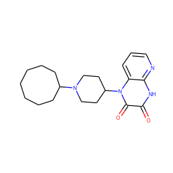 O=c1[nH]c2ncccc2n(C2CCN(C3CCCCCCC3)CC2)c1=O ZINC000114709317