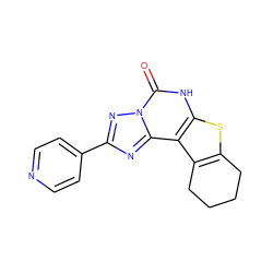 O=c1[nH]c2sc3c(c2c2nc(-c4ccncc4)nn12)CCCC3 ZINC000004632389