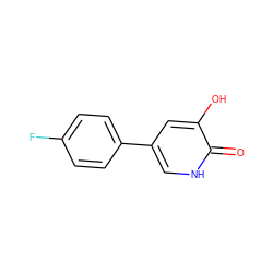 O=c1[nH]cc(-c2ccc(F)cc2)cc1O ZINC000096940249