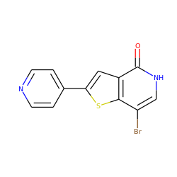 O=c1[nH]cc(Br)c2sc(-c3ccncc3)cc12 ZINC000066157016