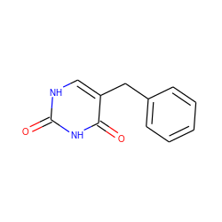 O=c1[nH]cc(Cc2ccccc2)c(=O)[nH]1 ZINC000001670654