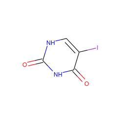 O=c1[nH]cc(I)c(=O)[nH]1 ZINC000001092752