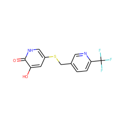 O=c1[nH]cc(SCc2ccc(C(F)(F)F)nc2)cc1O ZINC000146522862