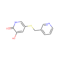 O=c1[nH]cc(SCc2cccnc2)cc1O ZINC000206402246