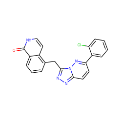 O=c1[nH]ccc2c(Cc3nnc4ccc(-c5ccccc5Cl)nn34)cccc12 ZINC000073163075