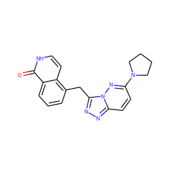 O=c1[nH]ccc2c(Cc3nnc4ccc(N5CCCC5)nn34)cccc12 ZINC000073196446