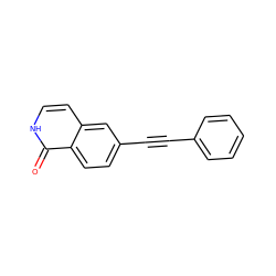 O=c1[nH]ccc2cc(C#Cc3ccccc3)ccc12 ZINC000066073793