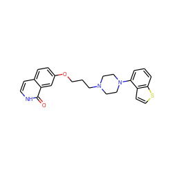 O=c1[nH]ccc2ccc(OCCCN3CCN(c4cccc5sccc45)CC3)cc12 ZINC000115090841