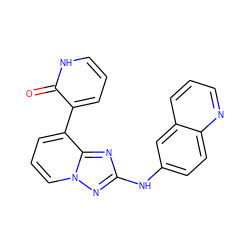 O=c1[nH]cccc1-c1cccn2nc(Nc3ccc4ncccc4c3)nc12 ZINC000096169781