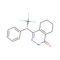 O=c1[nH]nc([C@H](c2ccccc2)C(F)(F)F)c2c1CCCC2 ZINC000168179044