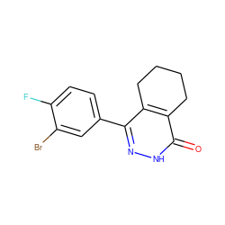 O=c1[nH]nc(-c2ccc(F)c(Br)c2)c2c1CCCC2 ZINC000168463565