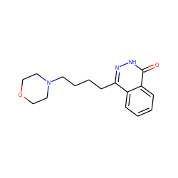 O=c1[nH]nc(CCCCN2CCOCC2)c2ccccc12 ZINC000028525358