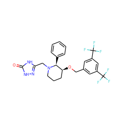 O=c1[nH]nc(CN2CCC[C@H](OCc3cc(C(F)(F)F)cc(C(F)(F)F)c3)[C@@H]2c2ccccc2)[nH]1 ZINC000026738609