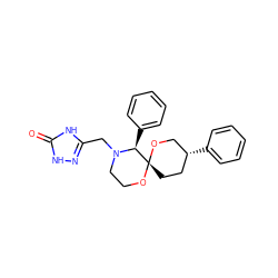 O=c1[nH]nc(CN2CCO[C@]3(CC[C@@H](c4ccccc4)CO3)[C@@H]2c2ccccc2)[nH]1 ZINC000026568564