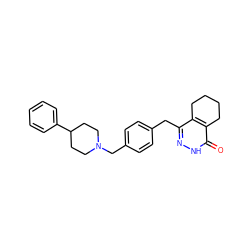 O=c1[nH]nc(Cc2ccc(CN3CCC(c4ccccc4)CC3)cc2)c2c1CCCC2 ZINC000167287462