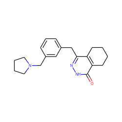 O=c1[nH]nc(Cc2cccc(CN3CCCC3)c2)c2c1CCCC2 ZINC000167299033