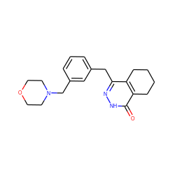 O=c1[nH]nc(Cc2cccc(CN3CCOCC3)c2)c2c1CCCC2 ZINC000167335242