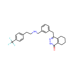 O=c1[nH]nc(Cc2cccc(CNCCc3ccc(C(F)(F)F)cc3)c2)c2c1CCCC2 ZINC000167306480