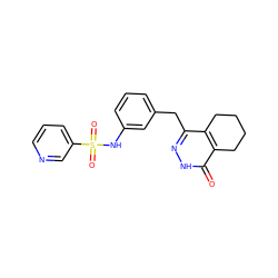 O=c1[nH]nc(Cc2cccc(NS(=O)(=O)c3cccnc3)c2)c2c1CCCC2 ZINC000167918717