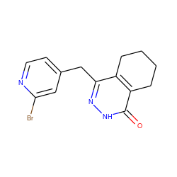 O=c1[nH]nc(Cc2ccnc(Br)c2)c2c1CCCC2 ZINC000168461275