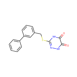 O=c1[nH]nc(SCc2cccc(-c3ccccc3)c2)[nH]c1=O ZINC000653730237