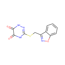 O=c1[nH]nc(SCc2noc3ccccc23)[nH]c1=O ZINC000653746637