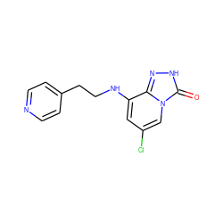 O=c1[nH]nc2c(NCCc3ccncc3)cc(Cl)cn12 ZINC001772579482