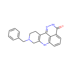 O=c1[nH]nc2c3c([nH]c4cccc1c42)CN(Cc1ccccc1)CC3 ZINC000150096780