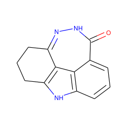 O=c1[nH]nc2c3c([nH]c4cccc1c43)CCC2 ZINC000150199052