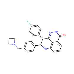 O=c1[nH]nc2c3c(cccc13)N[C@@H](c1ccc(CN3CCC3)cc1)[C@@H]2c1ccc(F)cc1 ZINC000117873070