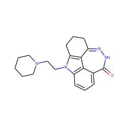 O=c1[nH]nc2c3c(n(CCN4CCCCC4)c4cccc1c34)CCC2 ZINC000150194408