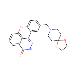 O=c1[nH]nc2c3cc(CN4CCC5(CC4)OCCO5)ccc3oc3cccc1c32 ZINC000038215496