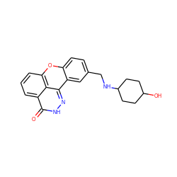 O=c1[nH]nc2c3cc(CNC4CCC(O)CC4)ccc3oc3cccc1c32 ZINC000038267309