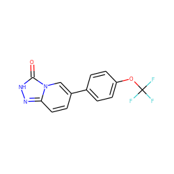 O=c1[nH]nc2ccc(-c3ccc(OC(F)(F)F)cc3)cn12 ZINC000113387429