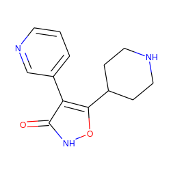 O=c1[nH]oc(C2CCNCC2)c1-c1cccnc1 ZINC000036088332