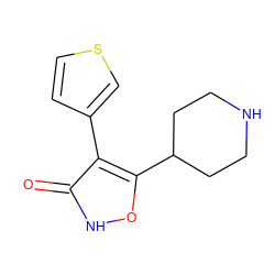 O=c1[nH]oc(C2CCNCC2)c1-c1ccsc1 ZINC000036088334
