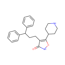 O=c1[nH]oc(C2CCNCC2)c1CCC(c1ccccc1)c1ccccc1 ZINC000013473981