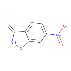 O=c1[nH]oc2cc([N+](=O)[O-])ccc12 ZINC000014980248