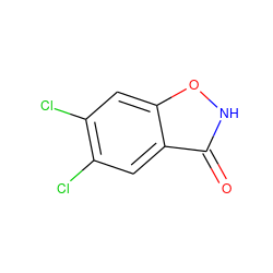 O=c1[nH]oc2cc(Cl)c(Cl)cc12 ZINC000038325340