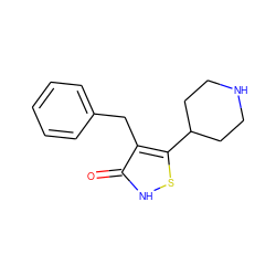 O=c1[nH]sc(C2CCNCC2)c1Cc1ccccc1 ZINC000013681973