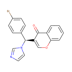 O=c1c([C@H](c2ccc(Br)cc2)n2ccnc2)coc2ccccc12 ZINC000013675771