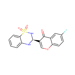 O=c1c([C@H]2Nc3ccccc3S(=O)(=O)N2)coc2ccc(F)cc12 ZINC000096273807