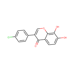 O=c1c(-c2ccc(Cl)cc2)coc2c(O)c(O)ccc12 ZINC000026571939