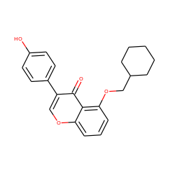 O=c1c(-c2ccc(O)cc2)coc2cccc(OCC3CCCCC3)c12 ZINC000049803819