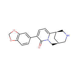 O=c1c(-c2ccc3c(c2)OCO3)ccc2n1C[C@@H]1CNC[C@H]2C1 ZINC000088385684