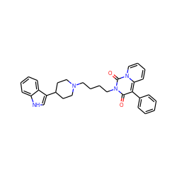 O=c1c(-c2ccccc2)c2ccccn2c(=O)n1CCCCN1CCC(c2c[nH]c3ccccc23)CC1 ZINC000040413985