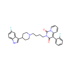 O=c1c(-c2ccccc2F)c2ccccn2c(=O)n1CCCCN1CCC(c2c[nH]c3ccc(F)cc23)CC1 ZINC000299854716